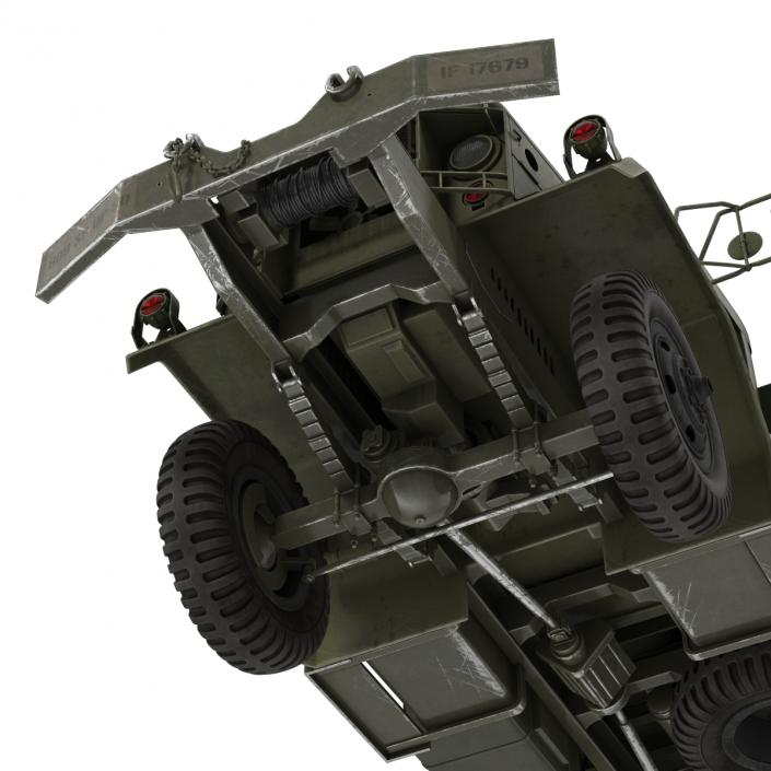 3D Military Cargo Truck m35a2 Rigged model