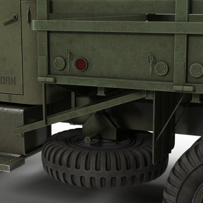 3D Military Cargo Truck m35a2 Rigged model