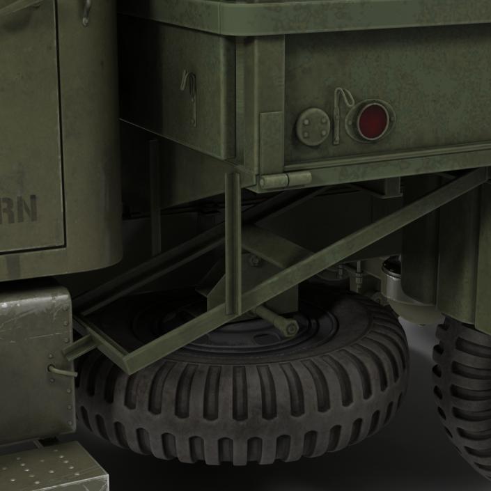 3D Military Cargo Truck m35a2 Rigged model