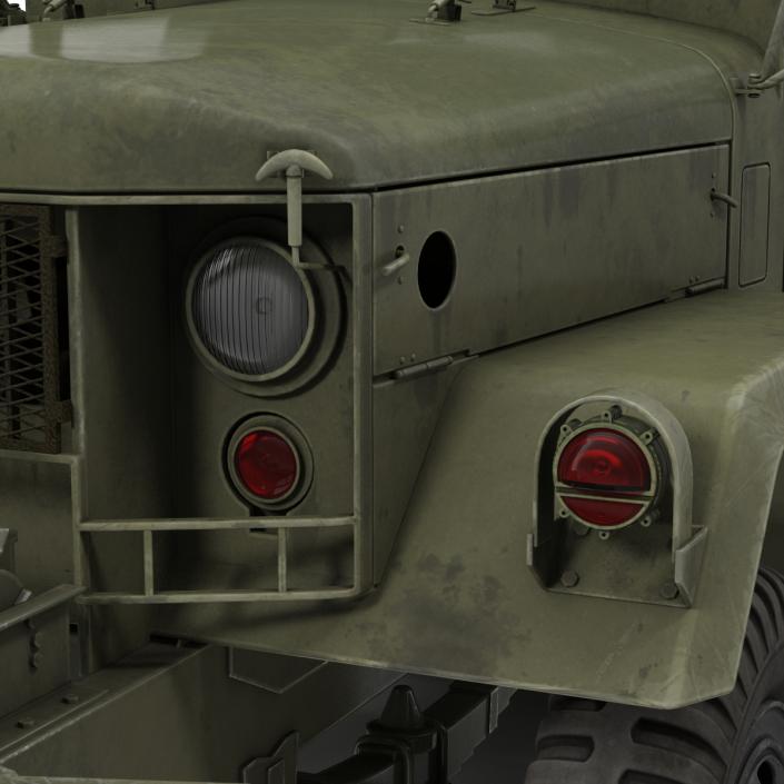 3D Military Cargo Truck m35a2 Rigged model