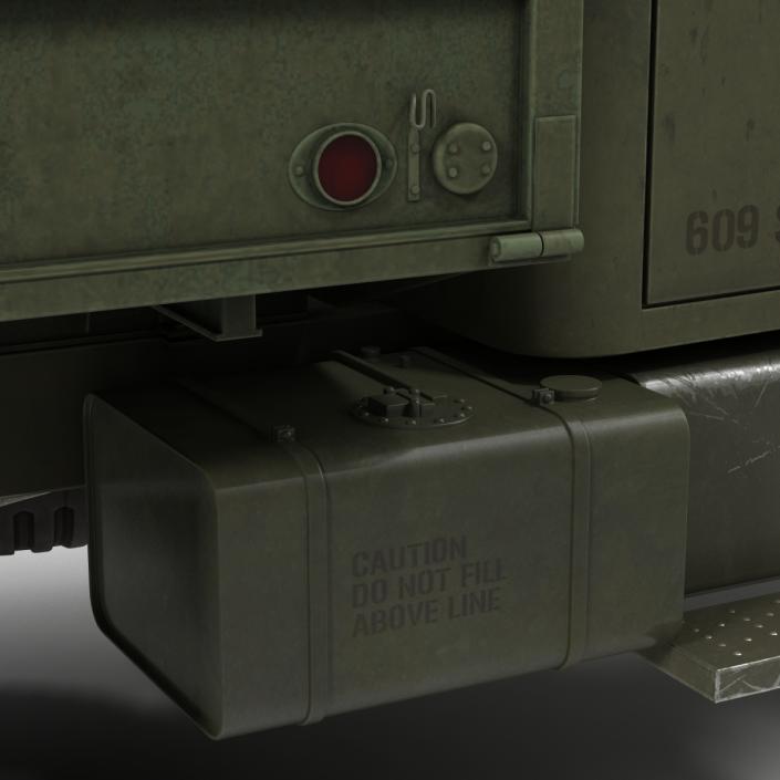 3D Military Cargo Truck m35a2 Rigged model