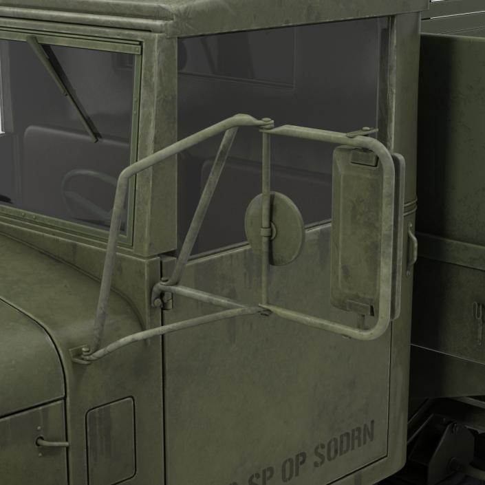 3D Military Cargo Truck m35a2 Rigged model