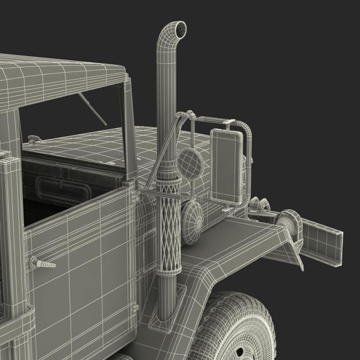 3D Military Cargo Truck m35a2 Rigged model