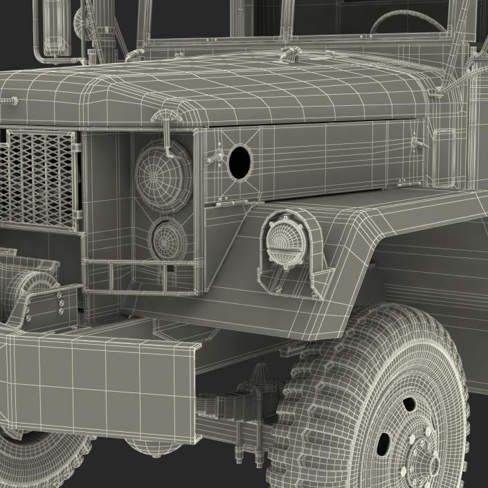 3D Military Cargo Truck m35a2 Rigged model