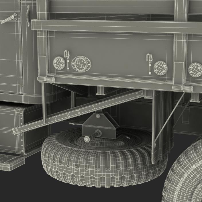 3D Military Cargo Truck m35a2 Rigged model