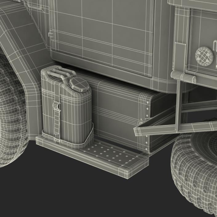 3D Military Cargo Truck m35a2 Rigged model