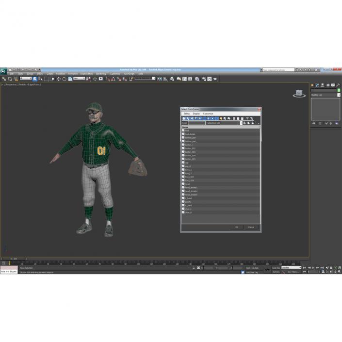 3D Baseball Player Generic model