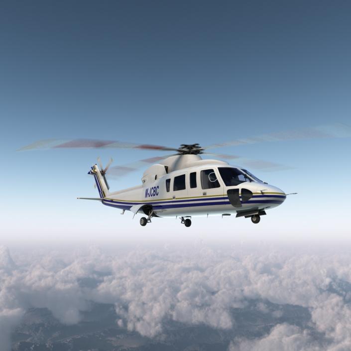 3D Helicopter Sikorsky s76 model