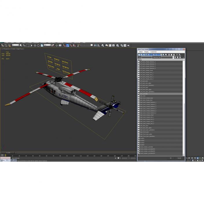 3D model Helicopter Sikorsky s76 Rigged