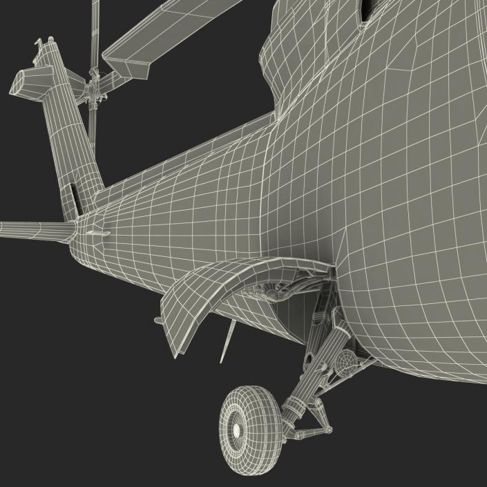 3D model Helicopter Sikorsky s76 Rigged