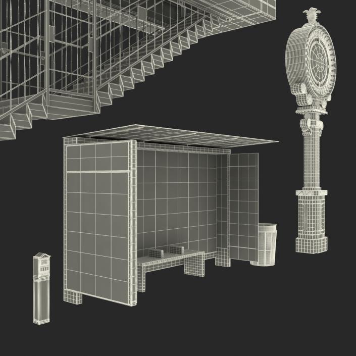 3D model New York Street Elements Set 2