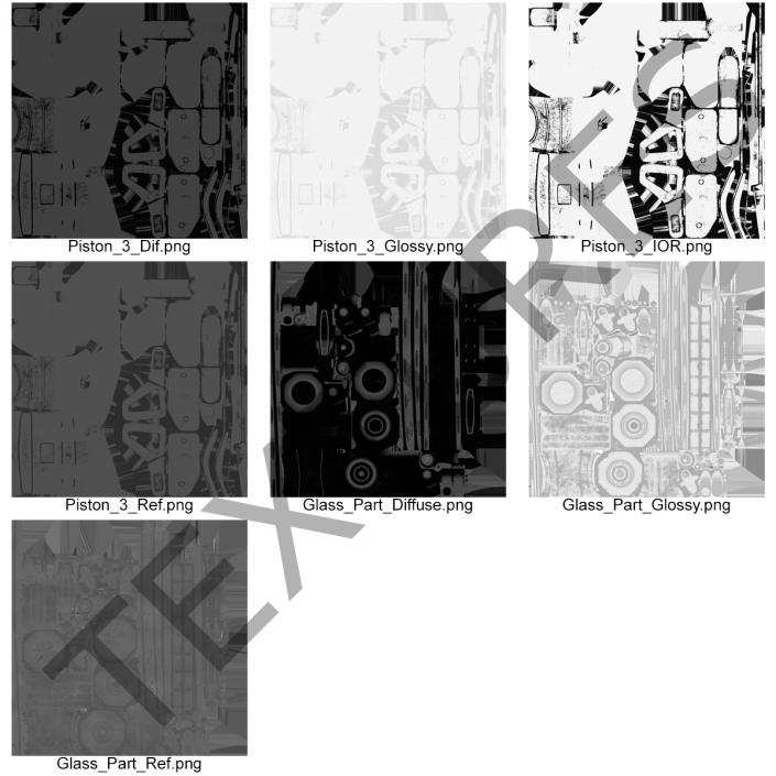 3D Ram Cylinder Hydraulic Sci-Fi 3