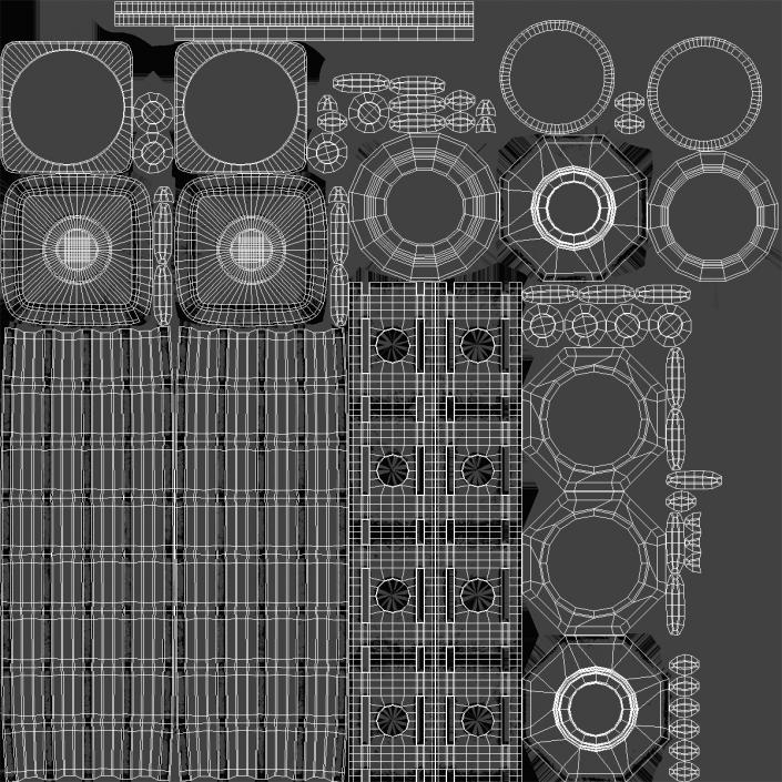 3D Ram Cylinder Hydraulic Sci-Fi 5