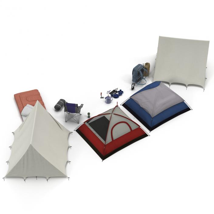 3D Camping Equipment 3D Models Collection model