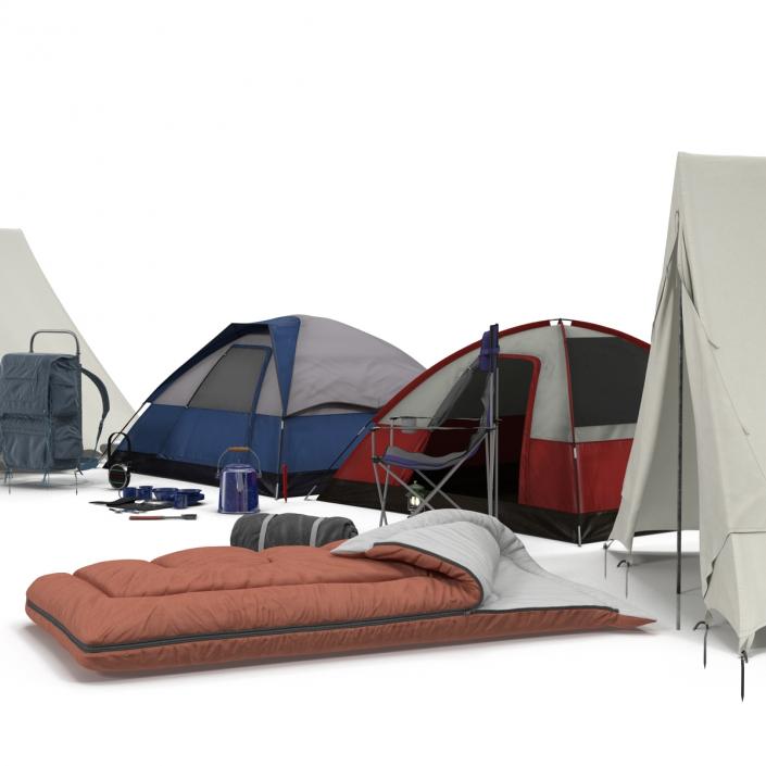 3D Camping Equipment 3D Models Collection model