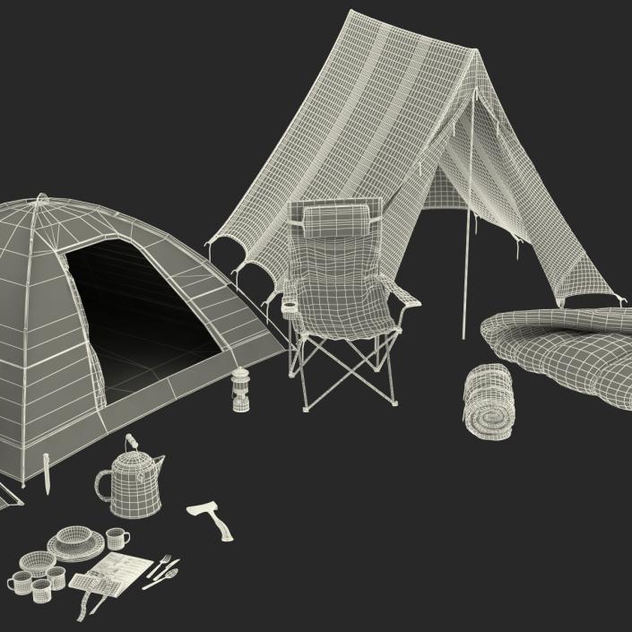 3D Camping Equipment 3D Models Collection model