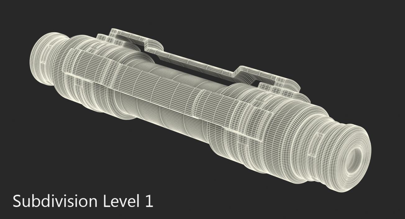 3D Ram Cylinder Hydraulic Sci-Fi 6