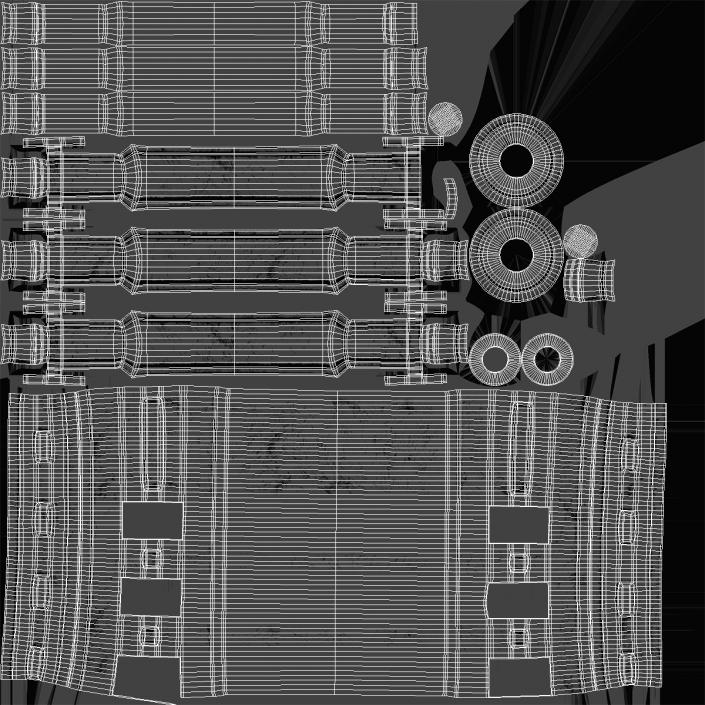 3D Ram Cylinder Hydraulic Sci-Fi 6