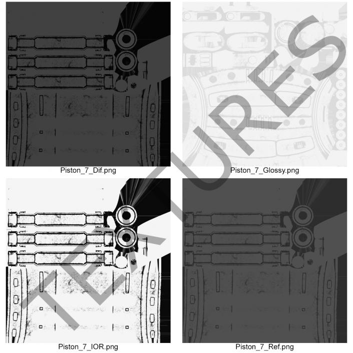 3D Ram Cylinder Hydraulic Sci-Fi 6