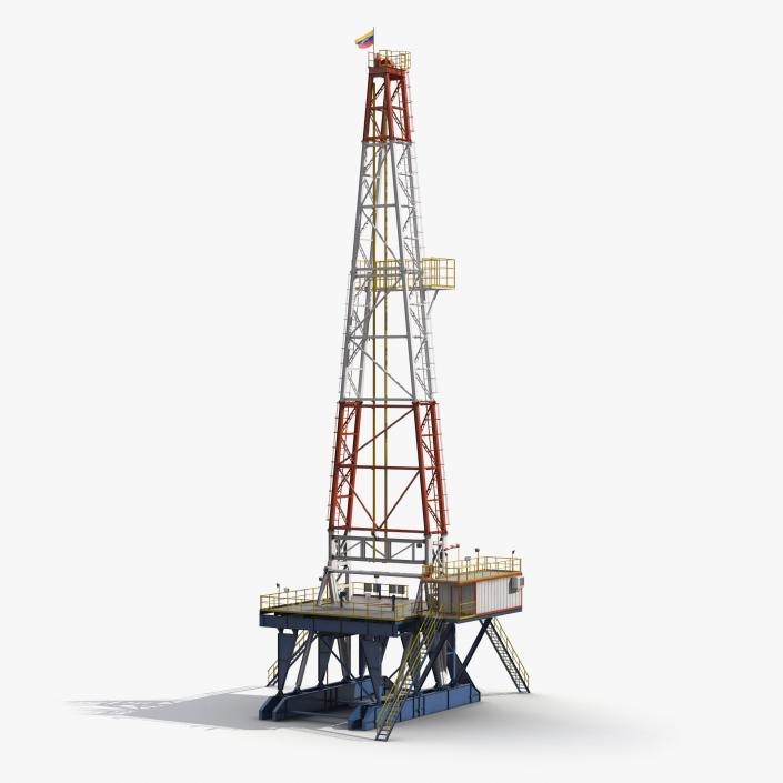 3D Fracking Gas Platform 2 model