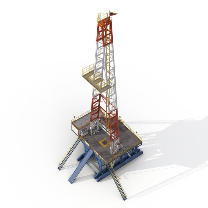 3D Fracking Gas Platform 2 model