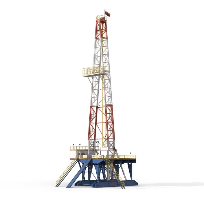 3D Fracking Gas Platform 2 model