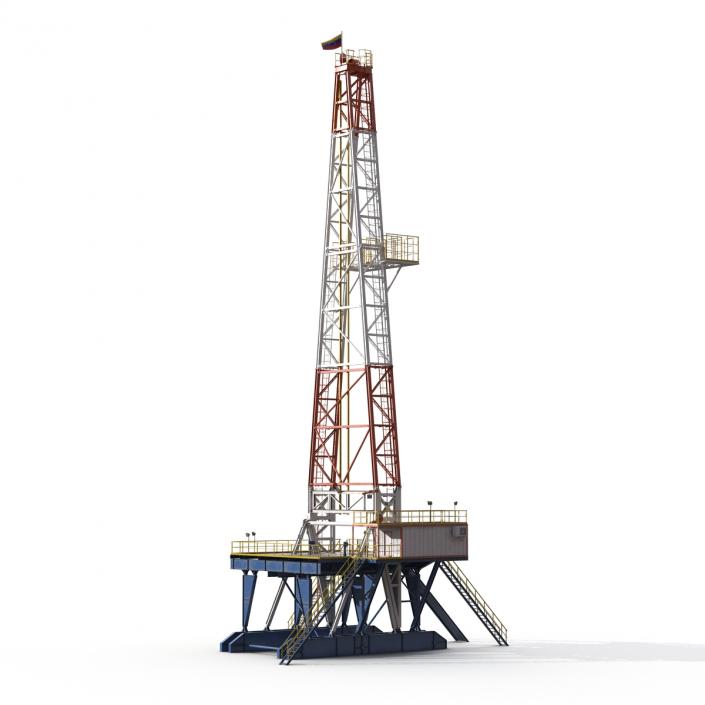 3D Fracking Gas Platform 2 model