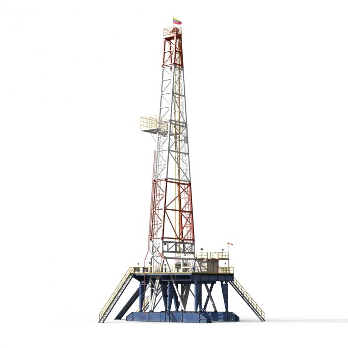 3D Fracking Gas Platform 2 model