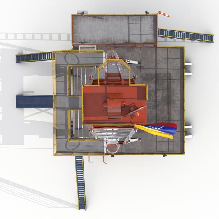 3D Fracking Gas Platform 2 model