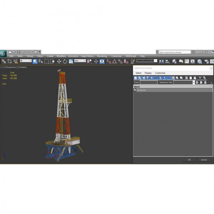 3D Fracking Gas Platform 2 model