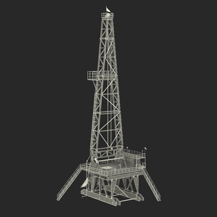 3D Fracking Gas Platform 2 model