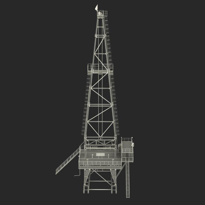 3D Fracking Gas Platform 2 model