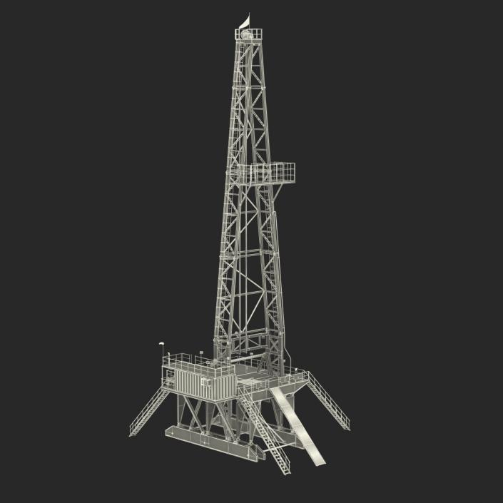 3D Fracking Gas Platform 2 model