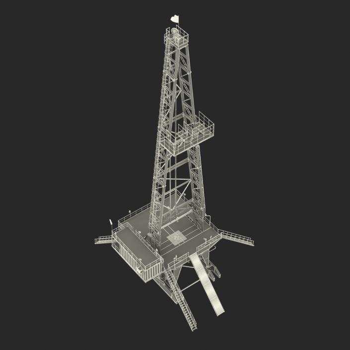 3D Fracking Gas Platform 2 model