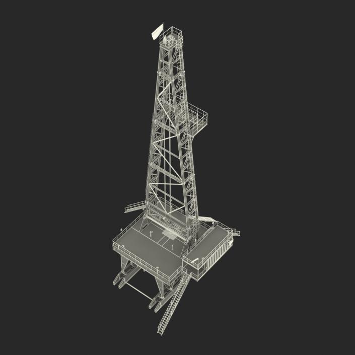 3D Fracking Gas Platform 2 model