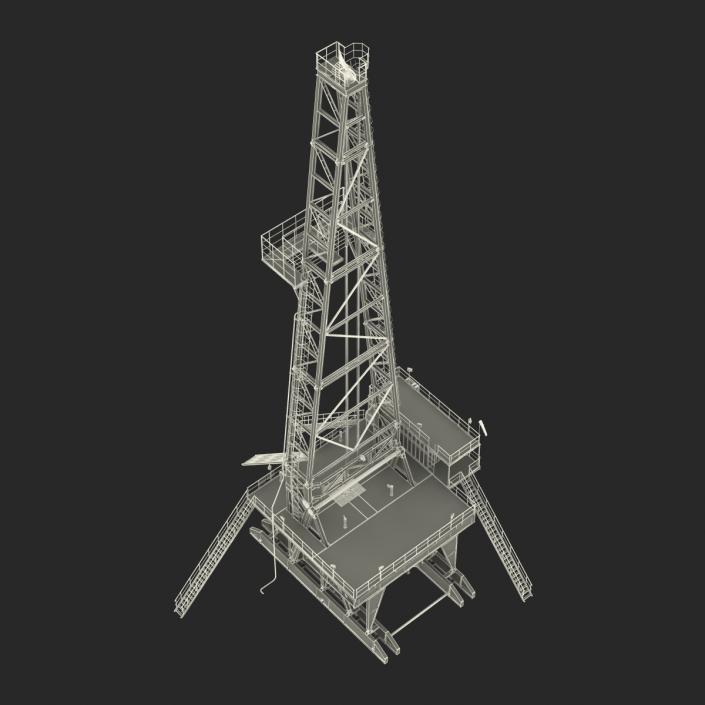 3D Fracking Gas Platform 2 model