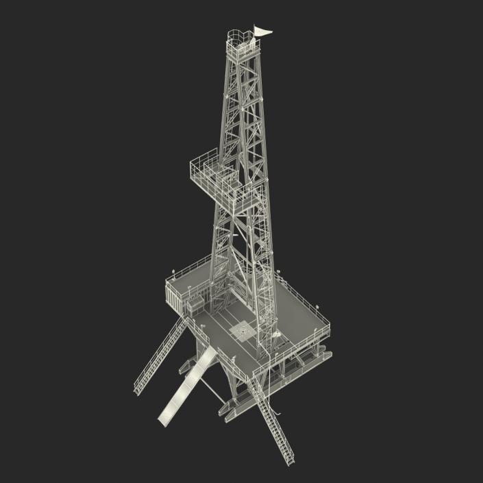 3D Fracking Gas Platform 2 model