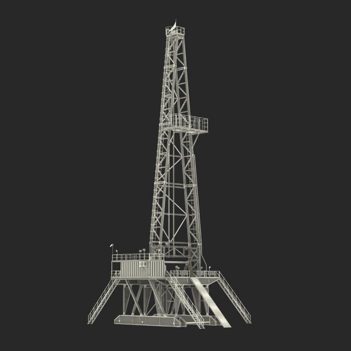 3D Fracking Gas Platform 2 model