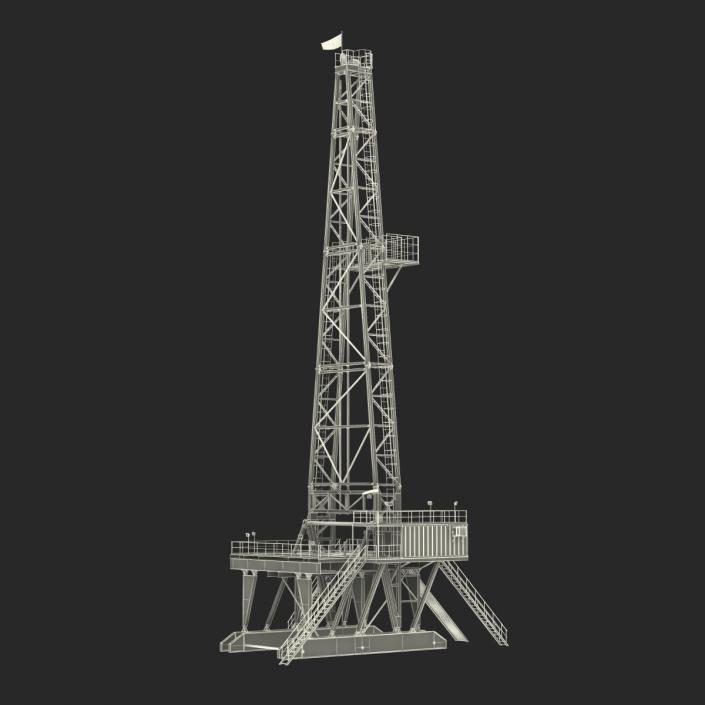 3D Fracking Gas Platform 2 model