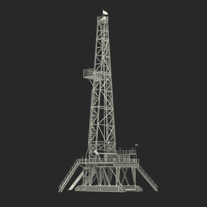 3D Fracking Gas Platform 2 model