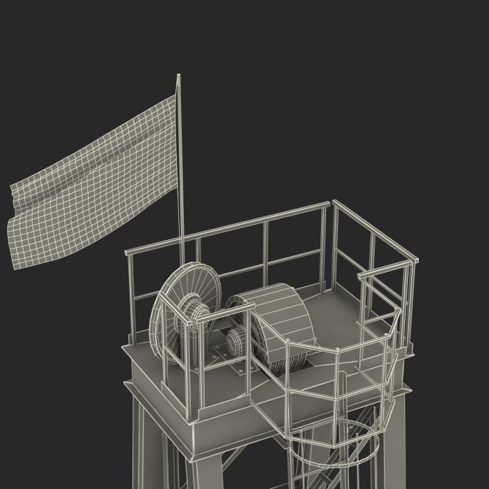 3D Fracking Gas Platform 2 model