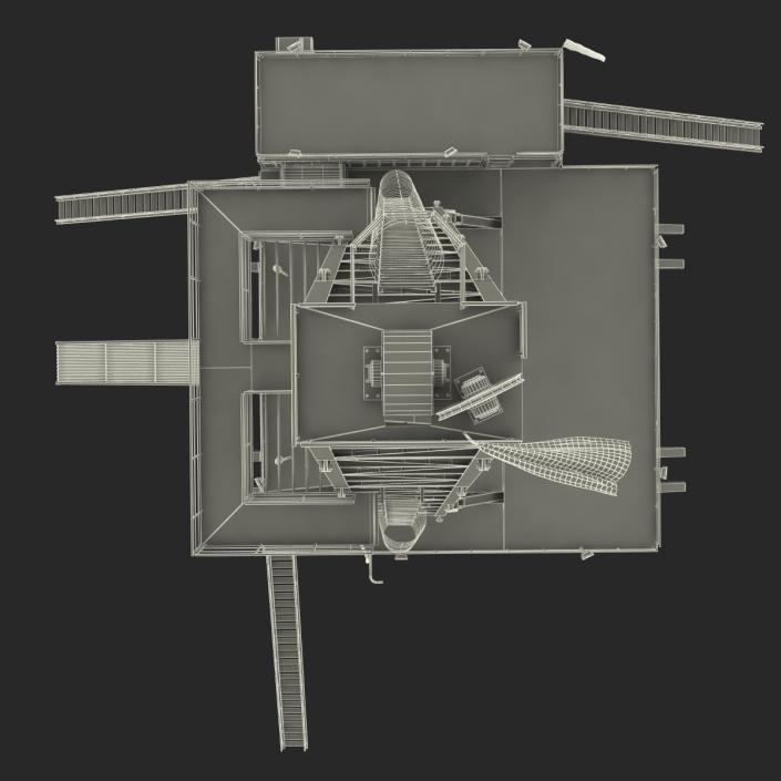 3D Fracking Gas Platform 2 model