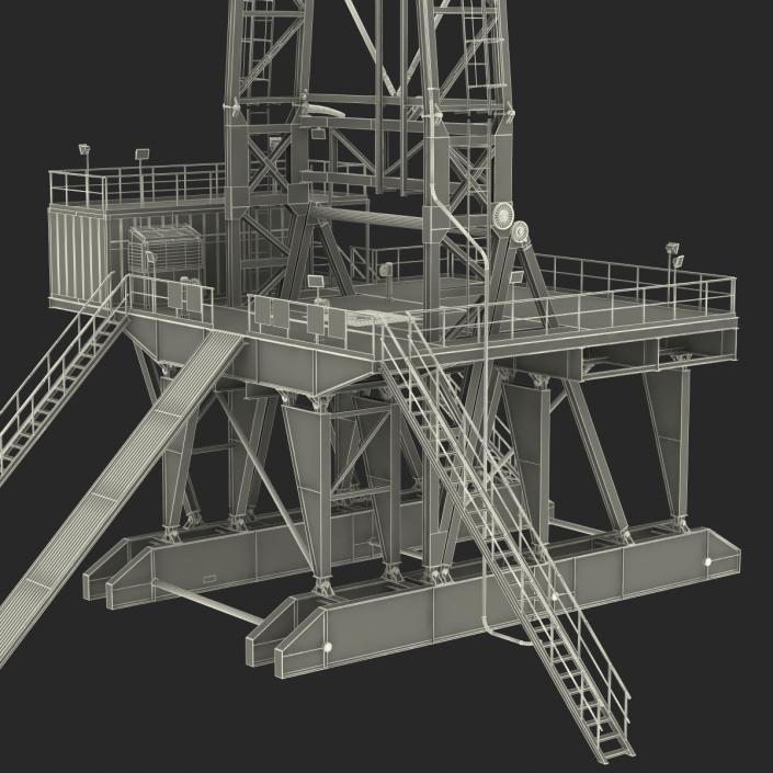 3D Fracking Gas Platform 2 model