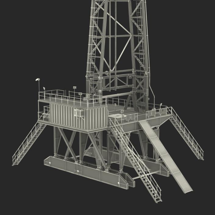 3D Fracking Gas Platform 2 model