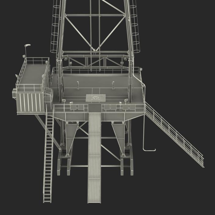 3D Fracking Gas Platform 2 model