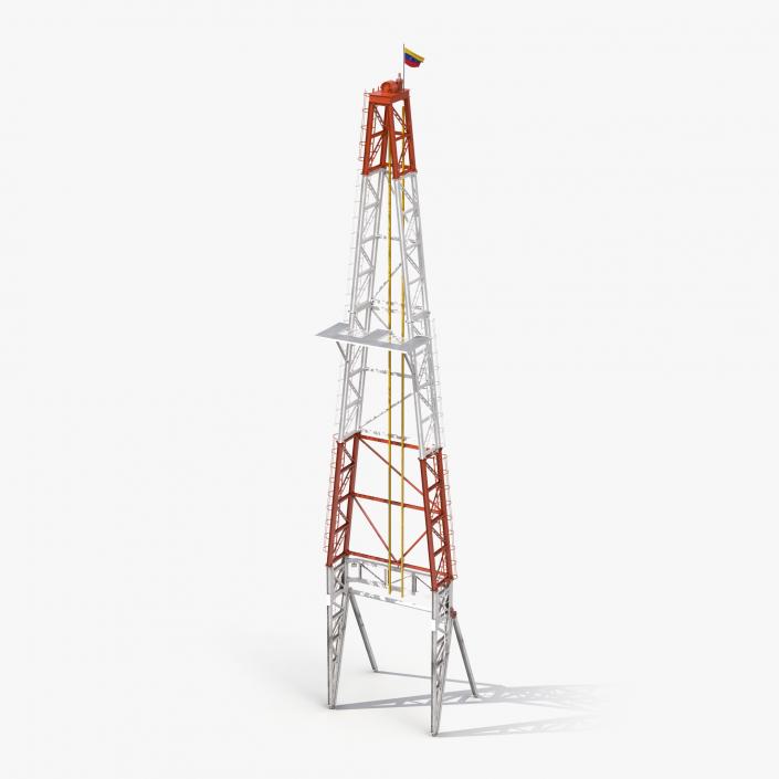 Fracking Gas Platform Tower 3D