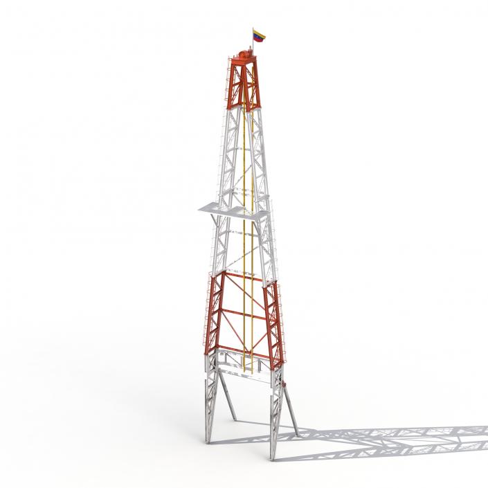 Fracking Gas Platform Tower 3D