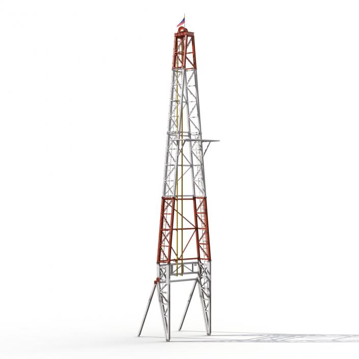 Fracking Gas Platform Tower 3D