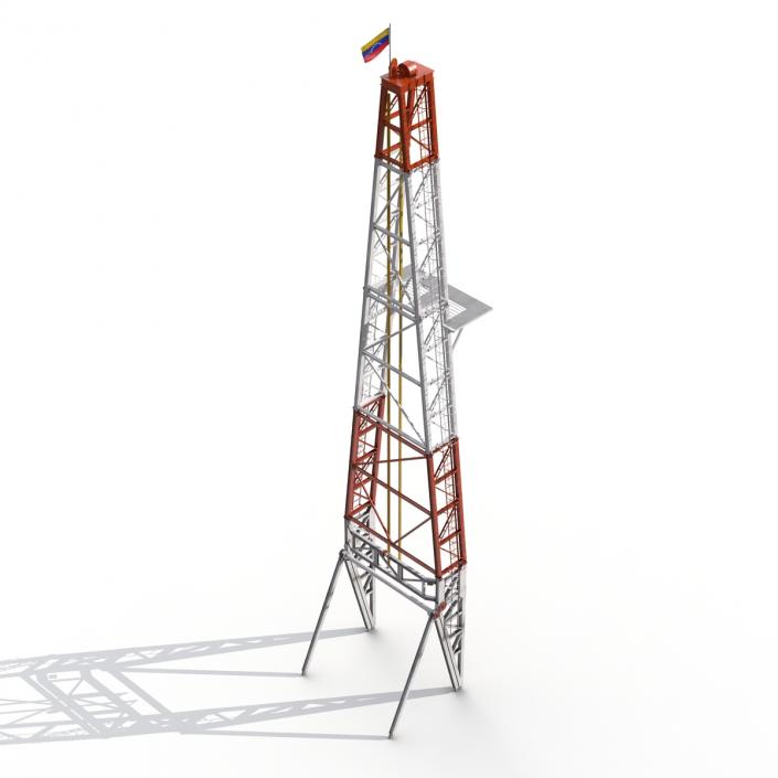 Fracking Gas Platform Tower 3D