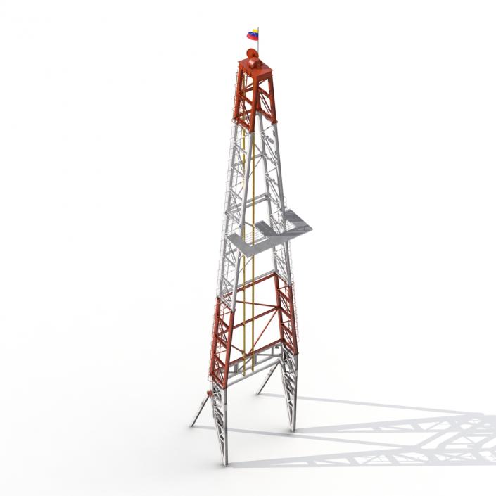 Fracking Gas Platform Tower 3D